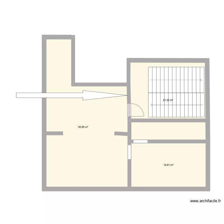 etage 1. Plan de 3 pièces et 70 m² etage 1. Plan de 3 pièces et 70 m²