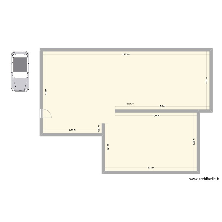 clos ranggo. Plan de 1 pièce et 138 m2