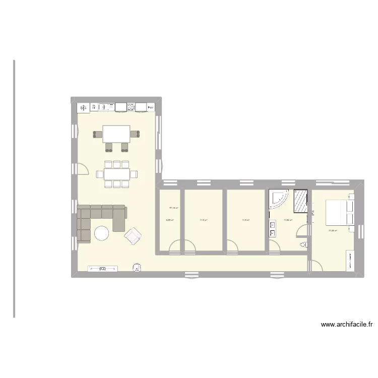 CHALET AVA. Plan de 6  et 190 m²