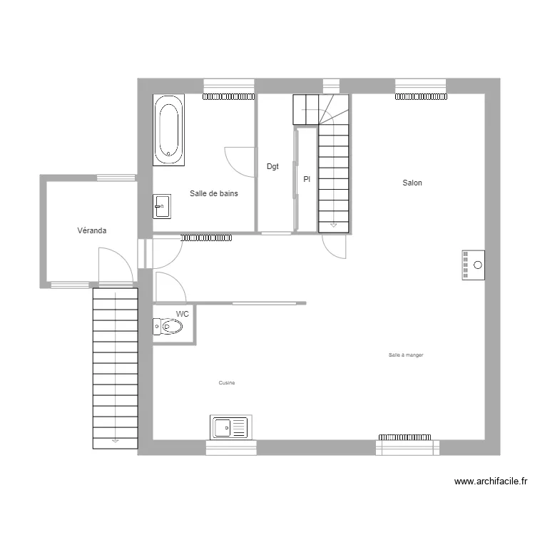JOUVE ETAGE 1. Plan de 6  et 67 m²