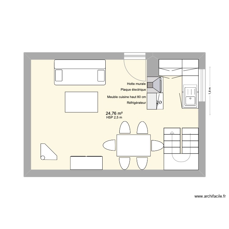 Cuisine Bruson. Plan de 0 pièce et 0 m2