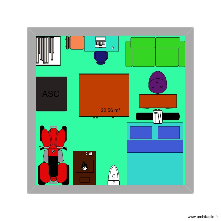 cuarto de rafa. Plan de 0 pièce et 0 m2