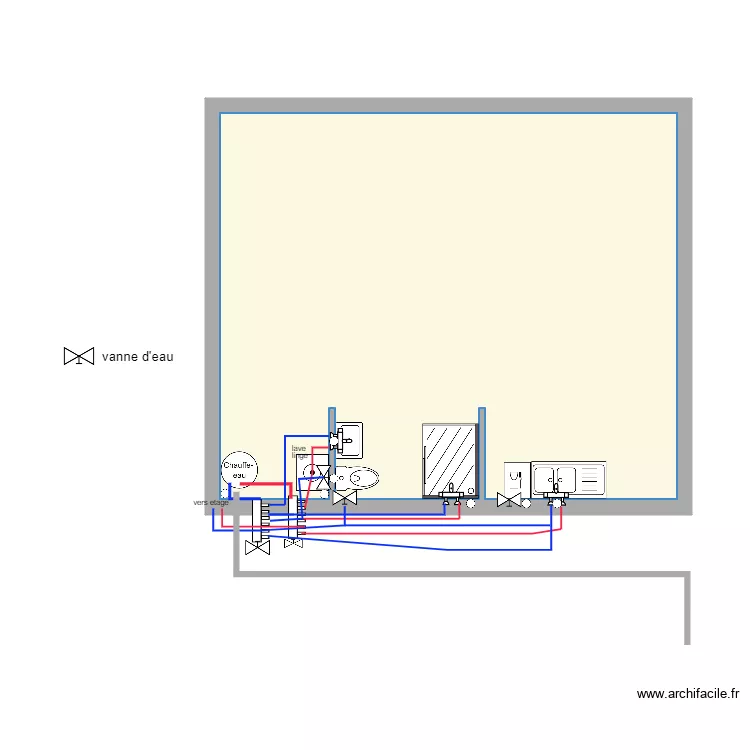 PLOMBERIE RDC. Plan de 