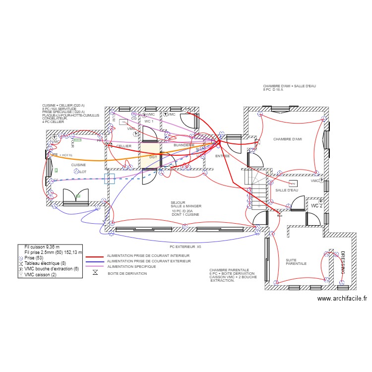 plan logement vierge. Plan de 2 pièces et 2 m2