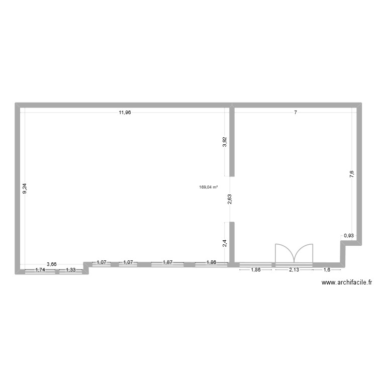 Brasserie Lio. Plan de 1 pièce et 169 m2