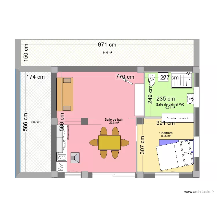 STUDIO CHRISTELLE. Plan de STUDIO CHRISTELLE. Plan de