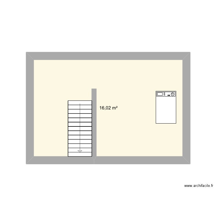 Kelder - platanenlaan 6. Plan de 1 pièce et 16 m2