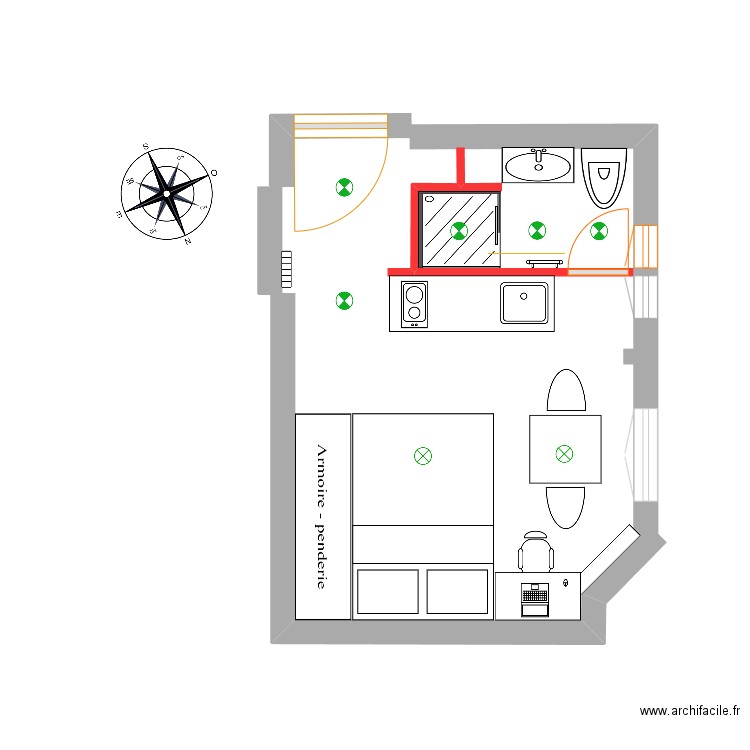 studio 6ème. Plan de 0 pièce et 0 m2
