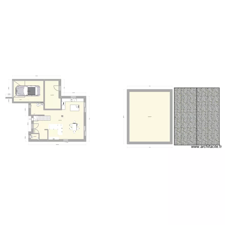 Plan modifi&eacute;. Plan de 5 pièces et 156 m²