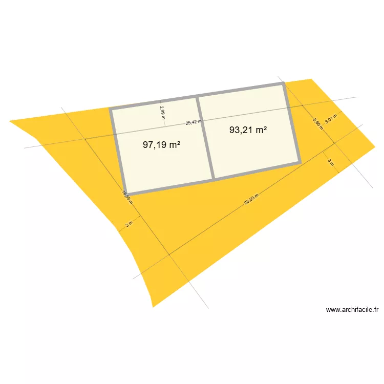 ST LAURENT NOUAN - projet. Plan de 2  et 190 m²