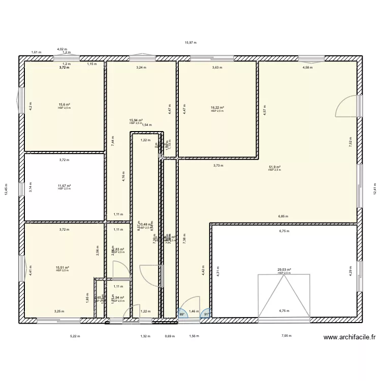 PKPKKJ. Plan de 14  et 176 m²
