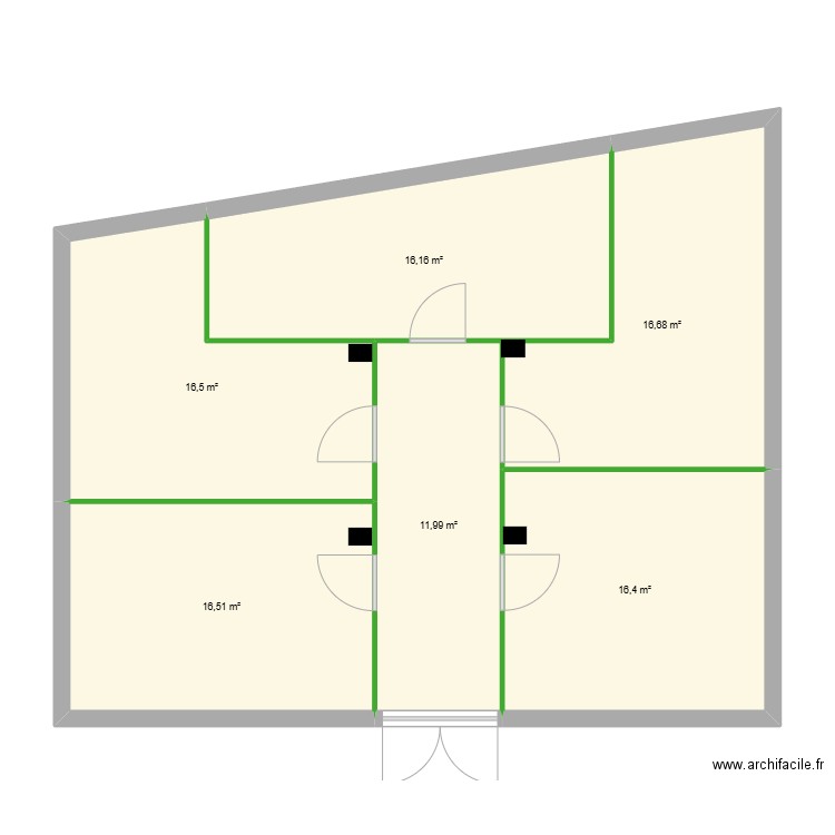 Plan Cave MAJ. Plan de 6 pièces et 94 m2