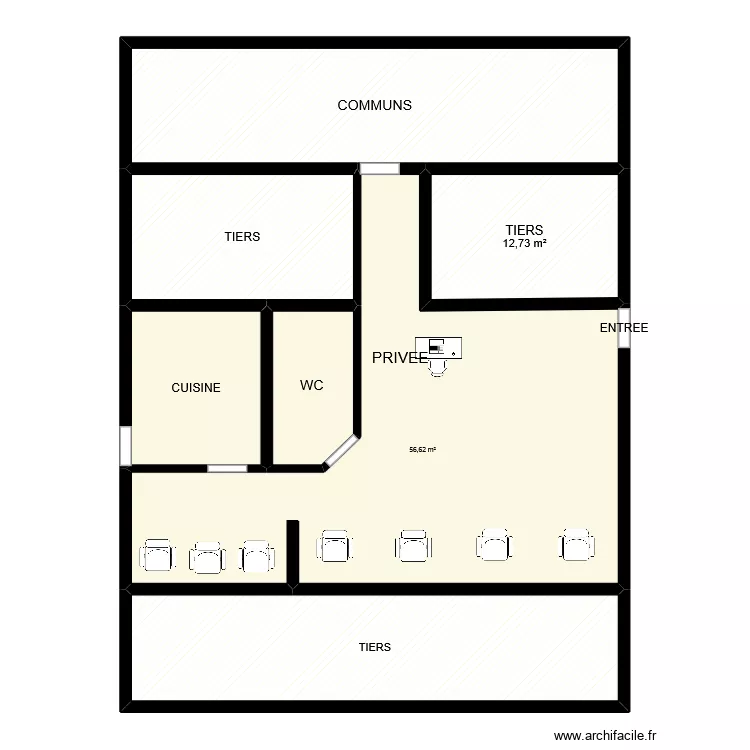 L' ATELIER COIFFURE. Plan de 