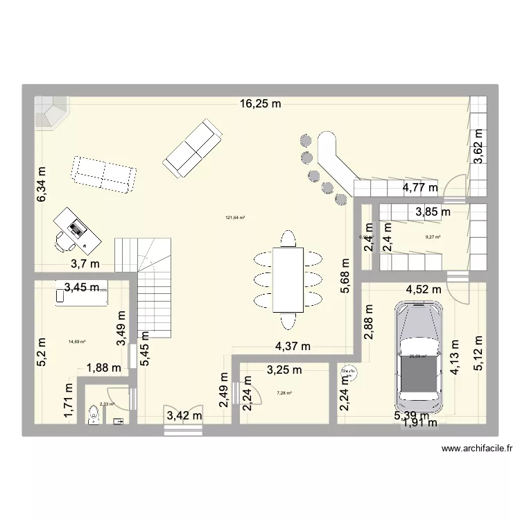 House 2. Plan de 22  et 359 m²