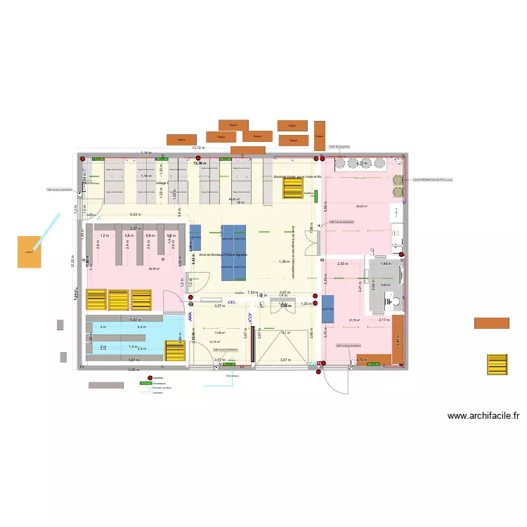 Hangar Cotations. Plan de 0 pièce et 0 m2