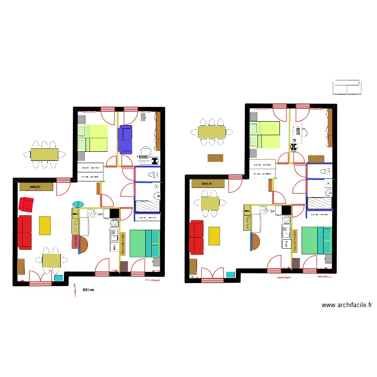 21 janv. Plan de 4 pièces et 164 m2