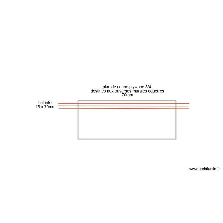 plywood 3/4 coupe traverses equerres 70mm. Plan de 1 et 3 m² plywood 3/4 coupe traverses equerres 70mm. Plan de 1 et 3 m²