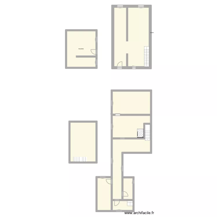 Plan Cramoisy. Plan de 9  et 200 m²