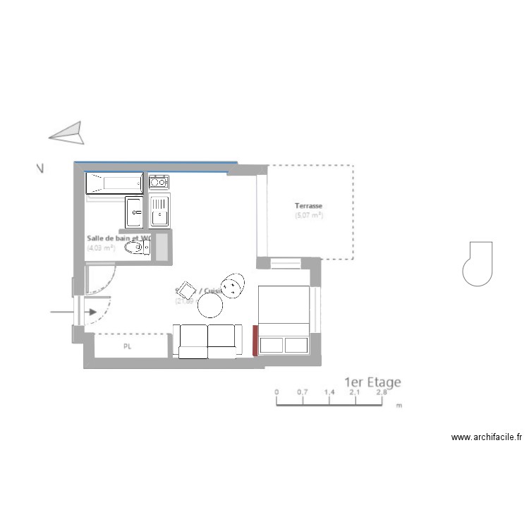 rives latines. Plan de 0 pièce et 0 m2