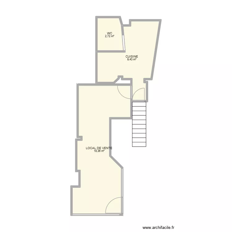 ETAGE 1. Plan de 3 et 31 m² ETAGE 1. Plan de 3 et 31 m²
