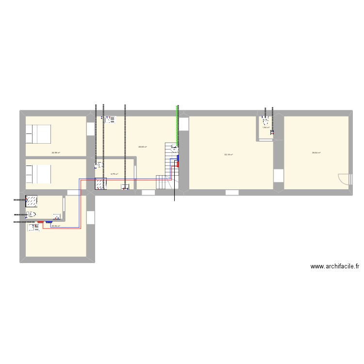PALMESE. Plan de 10 pièces et 226 m2