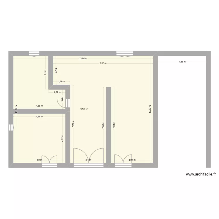 plan sol ferme Darbonnay. Plan de 1 et 121 m² plan sol ferme Darbonnay. Plan de 1 et 121 m²