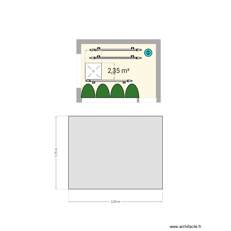 Poulailler. Plan de 0 pièce et 0 m2