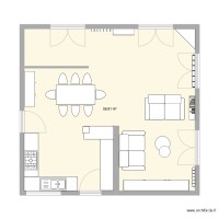 plan séjour sans mur