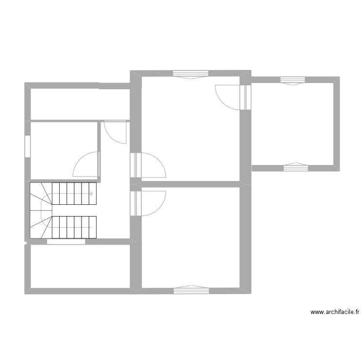 PROJET FINAL R+1. Plan de 4 pièces et 38 m2