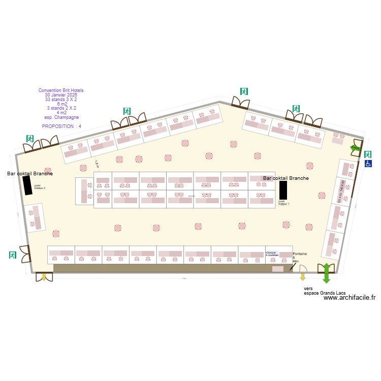 Convention Brit Hotels 30 Janvier 2026  espace champagne mise &agrave; jour apr&egrave;s &eacute;v&egrave;nement. Plan de 0 pièce et 0 m2