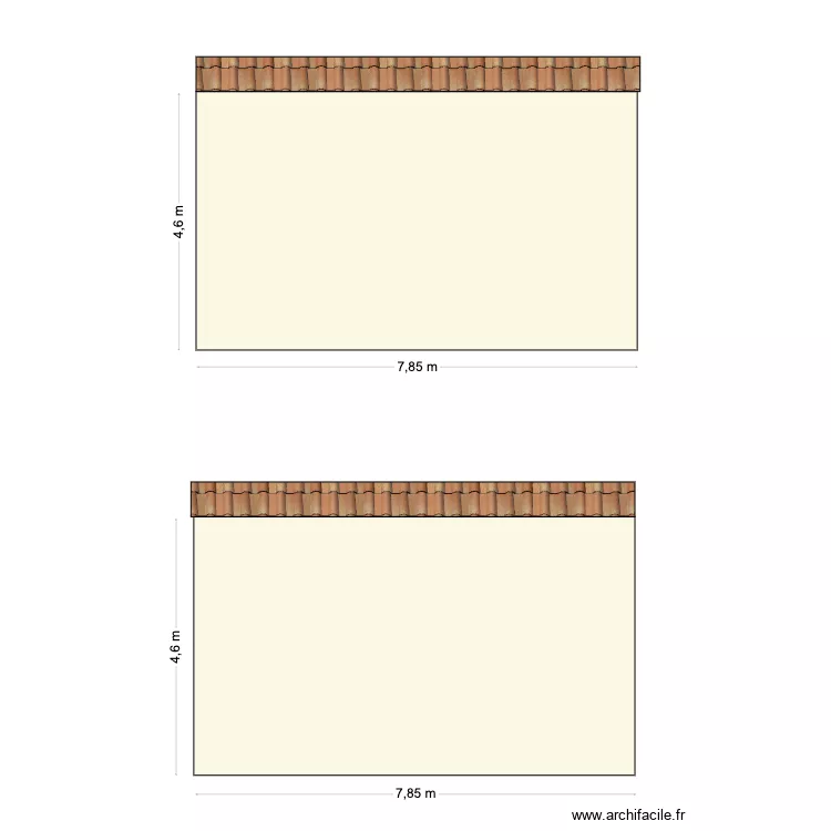 Fa&ccedil;ade ouest. Plan de 