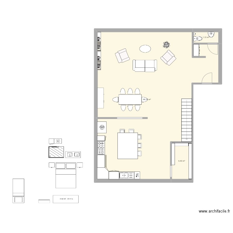 exercice 03 plan appartement. Plan de 0 pièce et 0 m2