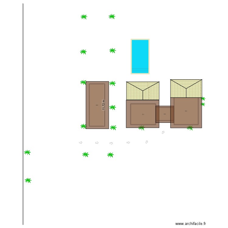 VILLA 1. Plan de 4 pièces et 156 m2