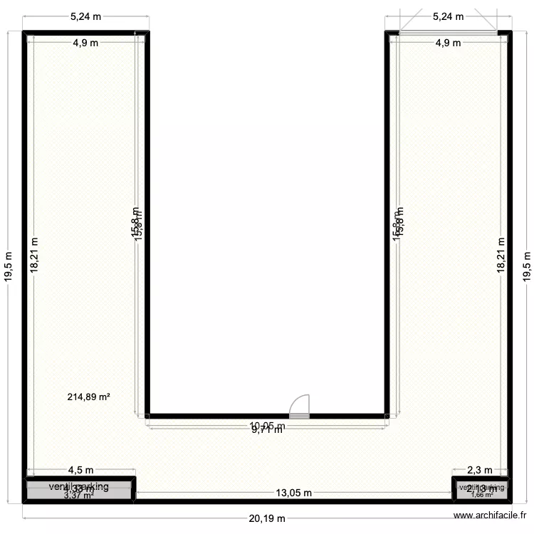 residence berard. Plan de 3  et 220 m²