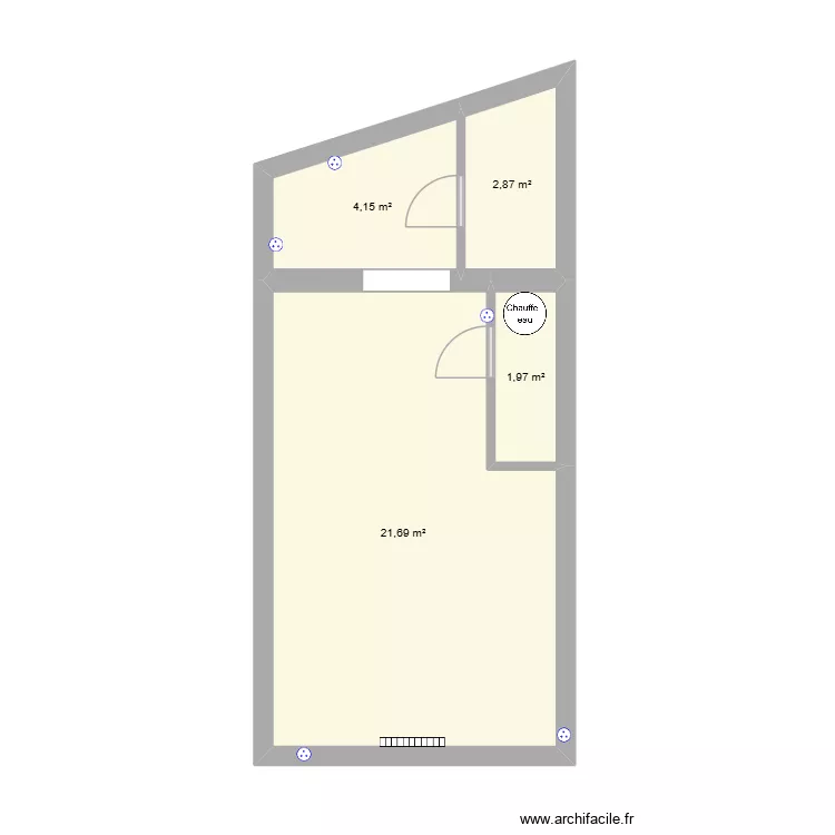 Reims Camille. Plan de 4  et 31 m²