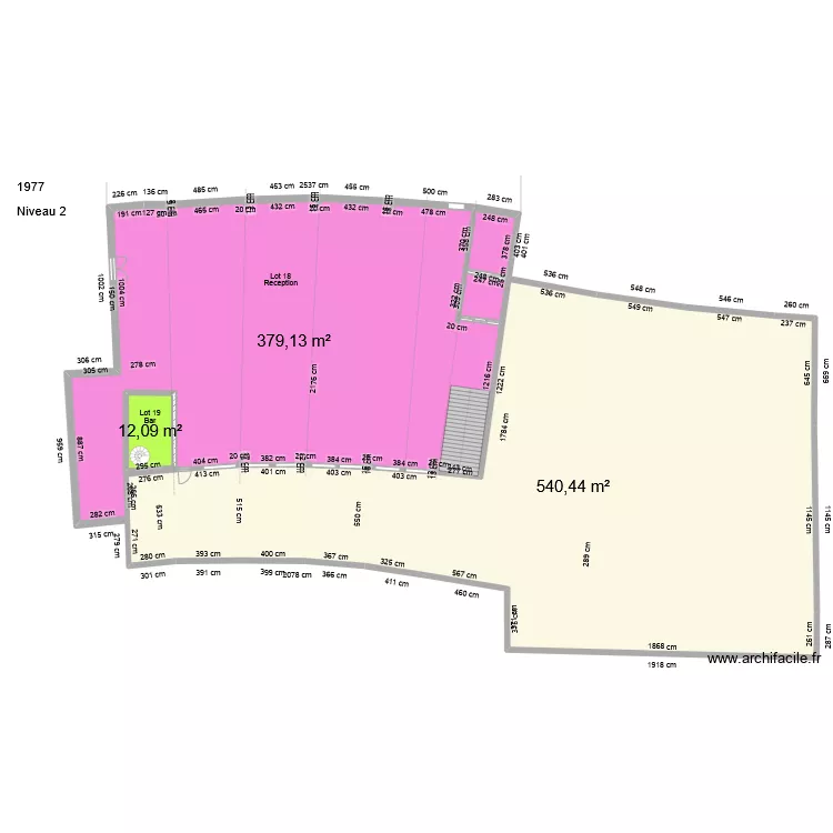 ACCUEIL 1977 Niveau 2 ok. Plan de 