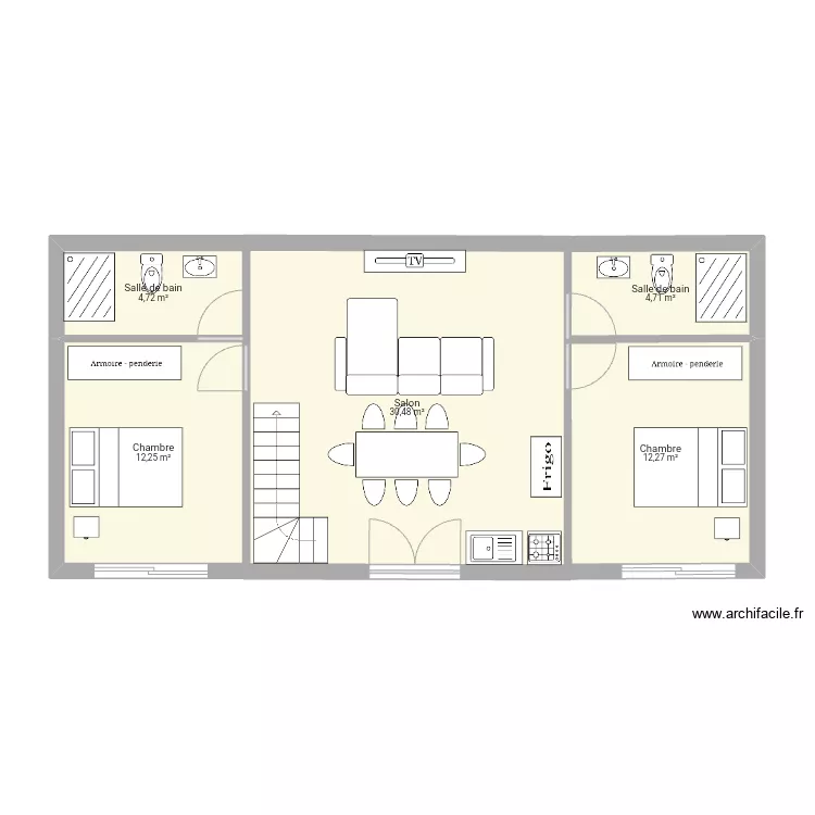 6&times;13 Ma maison. Plan de 