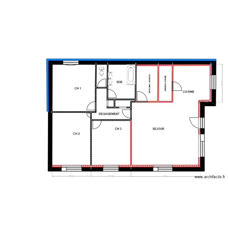 poli etage projet 2. Plan de 14 pièces et 102 m2