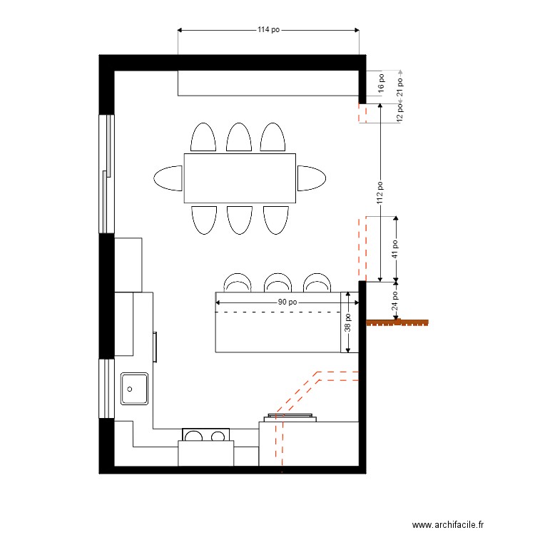 Josette Cuisine. Plan de 0 pièce et 0 m2