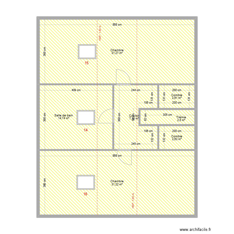 BARTHELEMY paco. Plan de 13 pièces et 282 m2