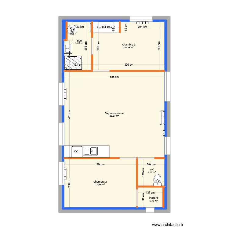 Benzine - Appartement. Plan de 
