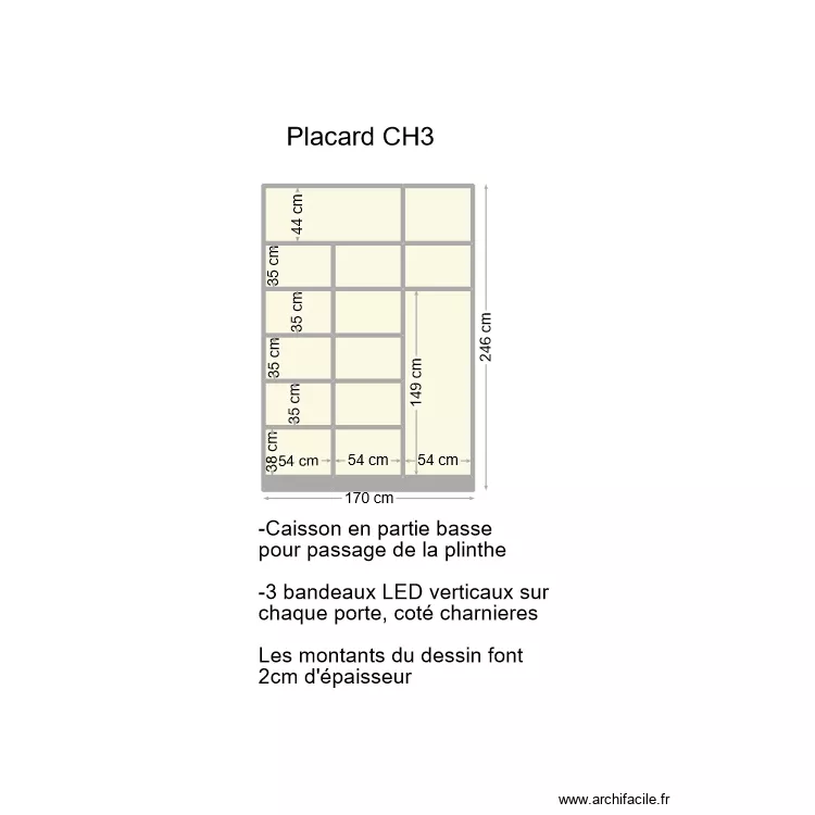 Placard CH3. Plan de 