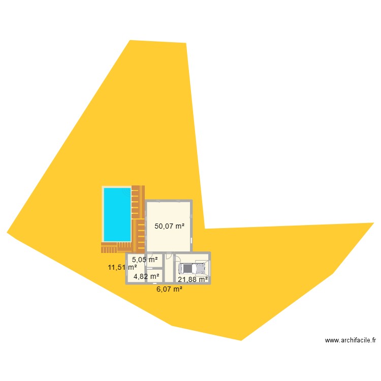maison 128 m2. Plan de 11 pièces et 145 m2