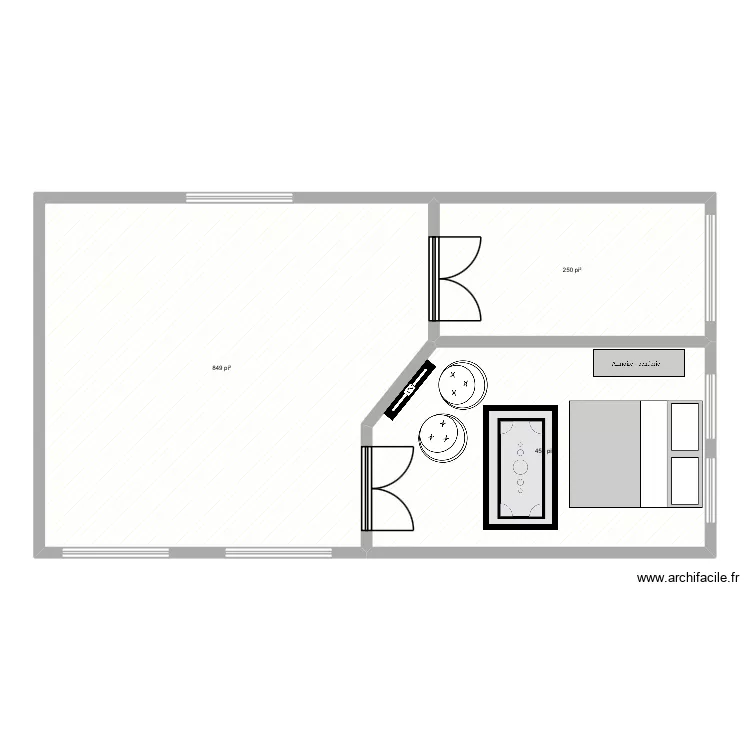 Sou sol. Plan de 3 et 144 m² Sou sol. Plan de 3 et 144 m²