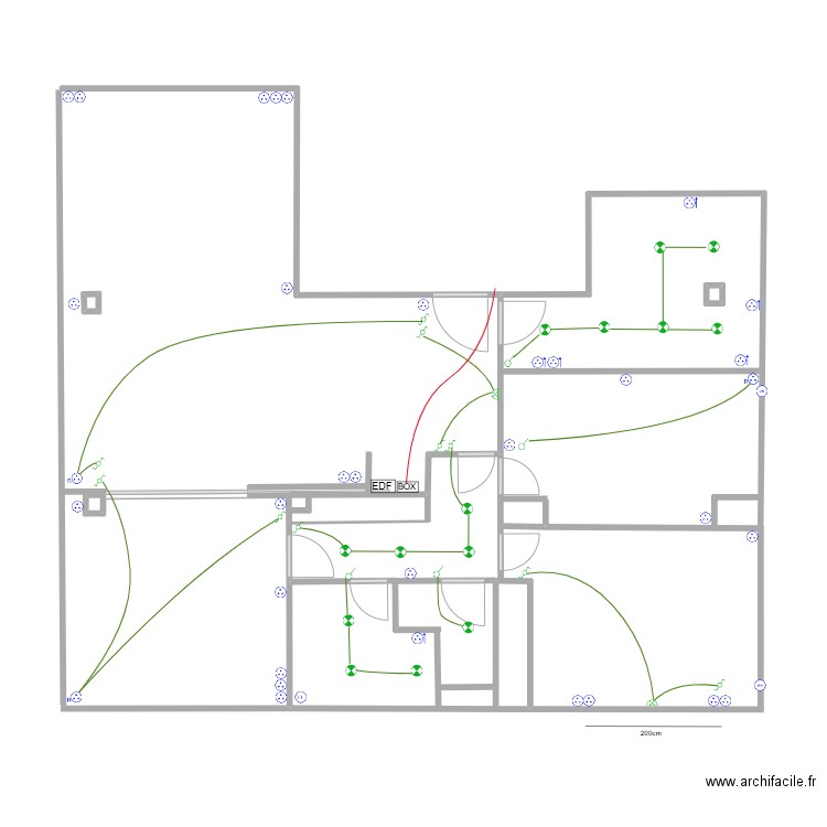 GERNOLLE ELEC1. Plan de 4 pièces et 22 m2