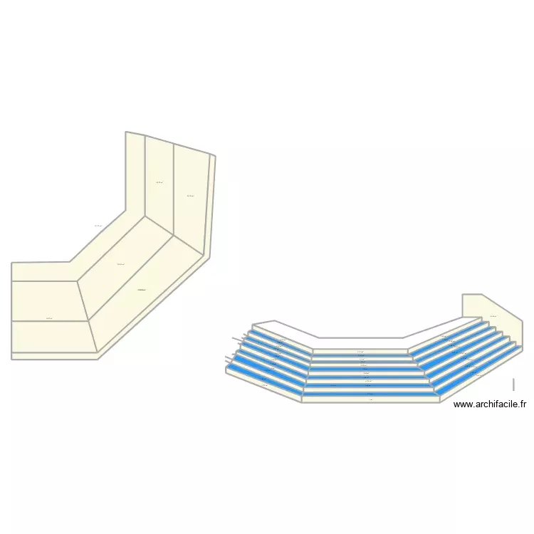 le soleil estrade. Plan de 46 Pièces et 318 m²