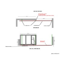 plan pose rail coulissant ma&ccedil;onneries 2m95