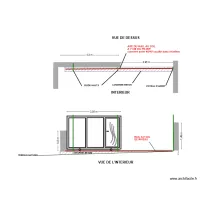 plan pose rail coulissant ma&ccedil;onneries 2m95