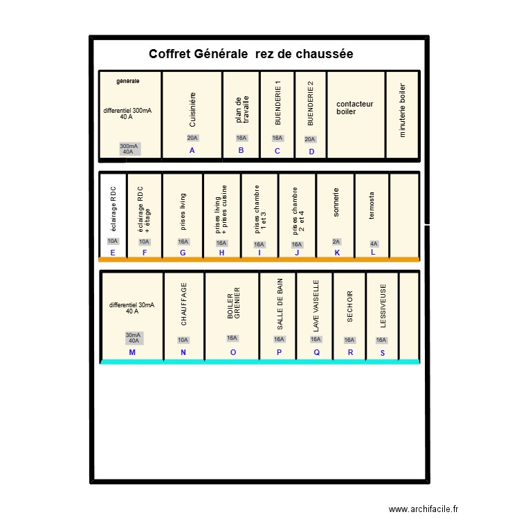 coffret Générale Adrien ,christelle. Plan de 19 pièces et 57 m2