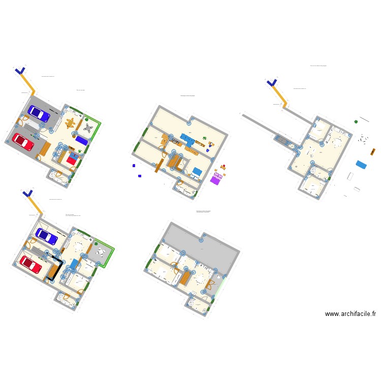 1er etage sur cadastre v2 25 Feb. Plan de 36 pièces et 620 m2